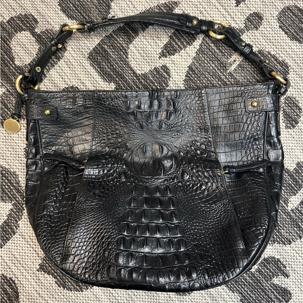 Brahmin Black Leather Handbag